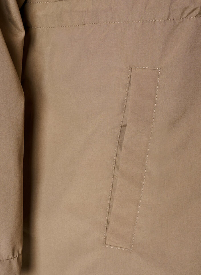 L&auml;ttviktig parkas med huva, Brun, Packshot image number 3