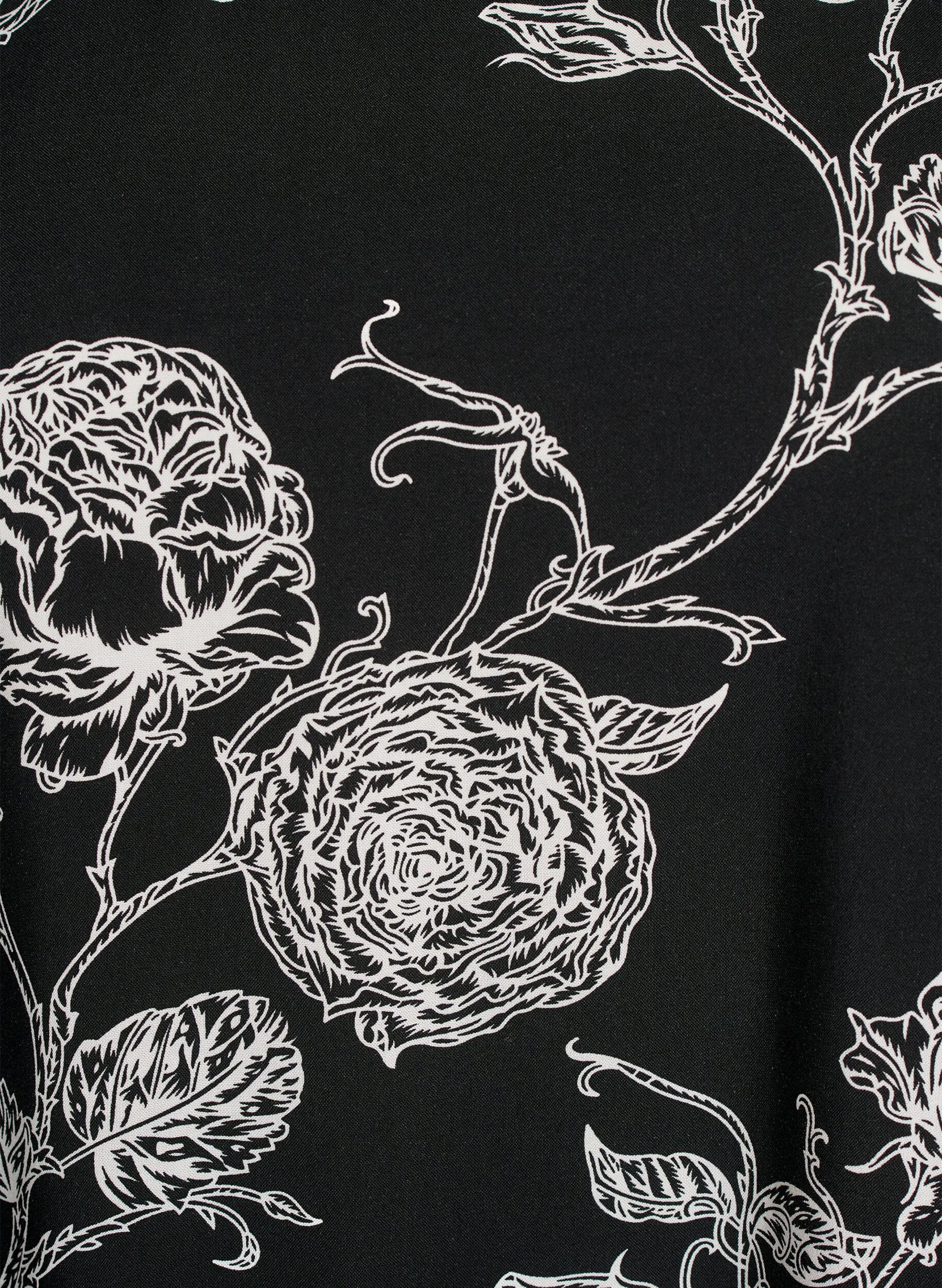 Zizzi Kl&auml;nning i viskos med avsk&auml;rning, Svart, Packshot image number 2