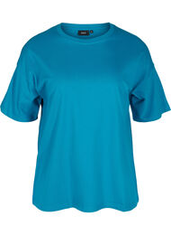 Kortärmad t-shirt i bomull, Fjord Blue