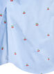 Skjorta med broderade k&ouml;rsb&auml;r, Bl&aring;, Packshot image number 3