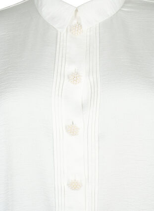 Lång skjorta med pärlknappar, Bright White, Packshot image number 2