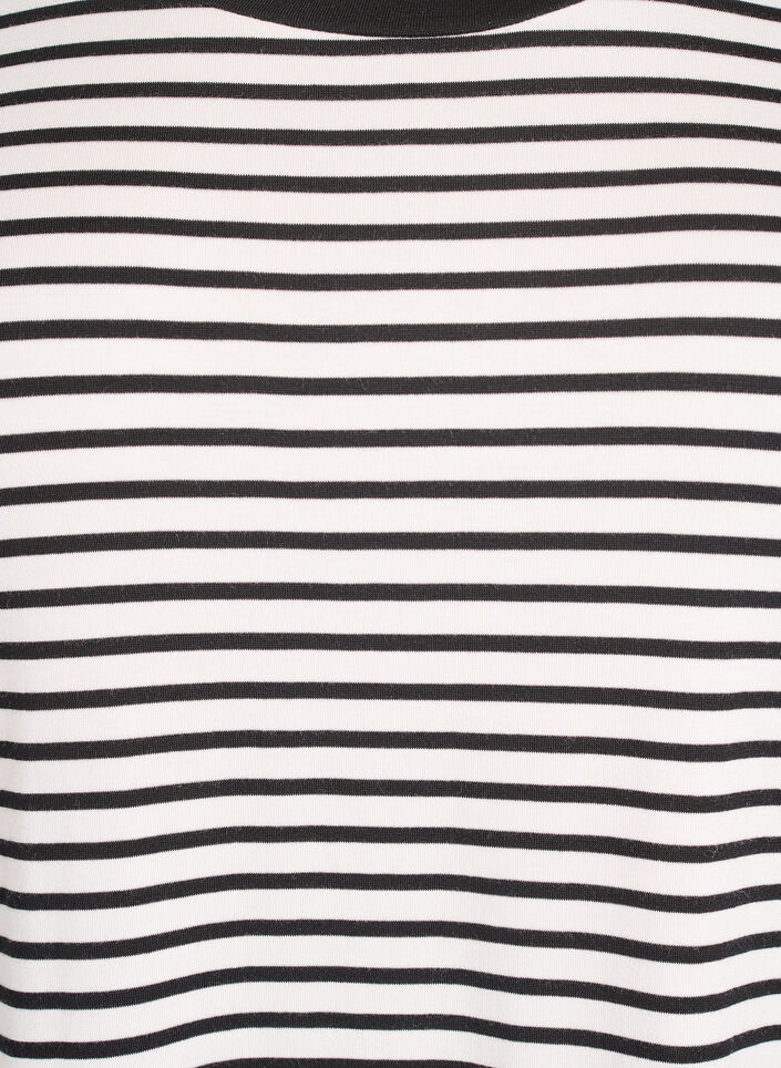 T-shirt i TENCEL&trade; Lyocell med r&auml;nder, Vit, Packshot image number 2