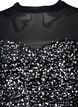 Glitterklänning med paljetter, Black w. Silver, Packshot image number 2