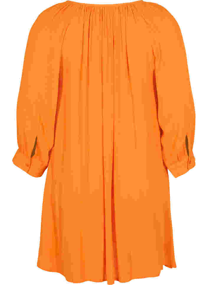 Viskostunika med 3/4 ärmar, Orange Peel, Packshot image number 1