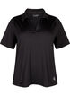 Polo t-shirt med v-ringning, Black, Packshot image number 0