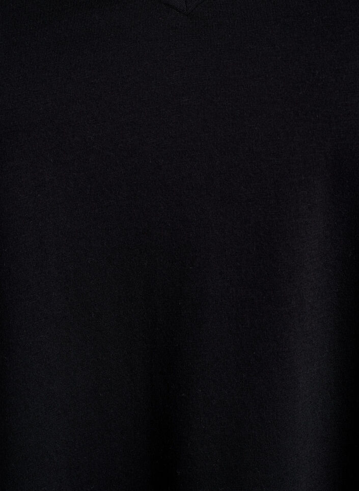 2-pack t-shirts med v-ringning, Svart, Packshot image number 2