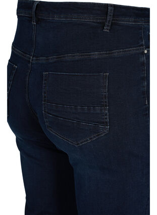 Gemma jeans med regular fit och hög midja, Dark blue, Packshot image number 3