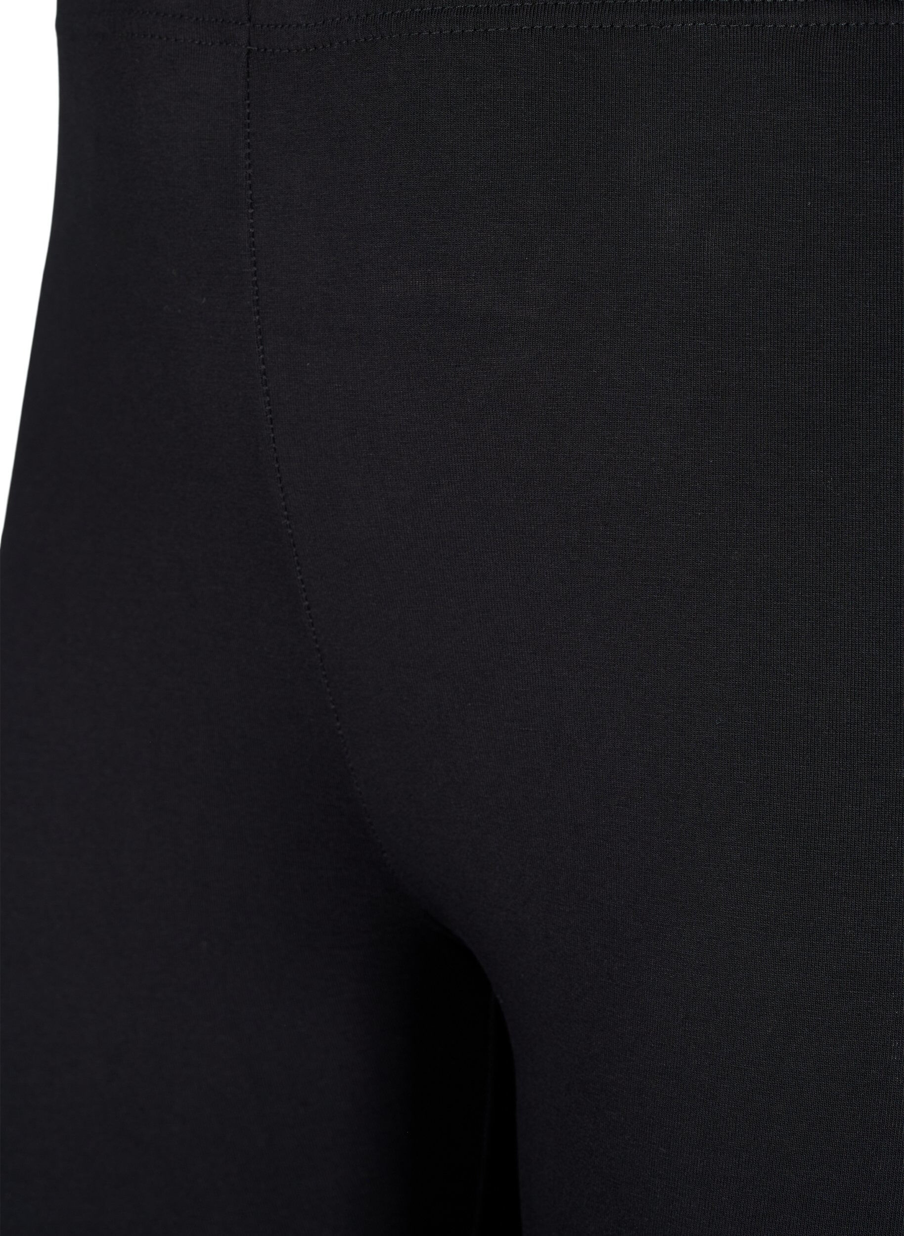 Zizzi2-pack leggings i bomull, Svart, Packshot image number 2