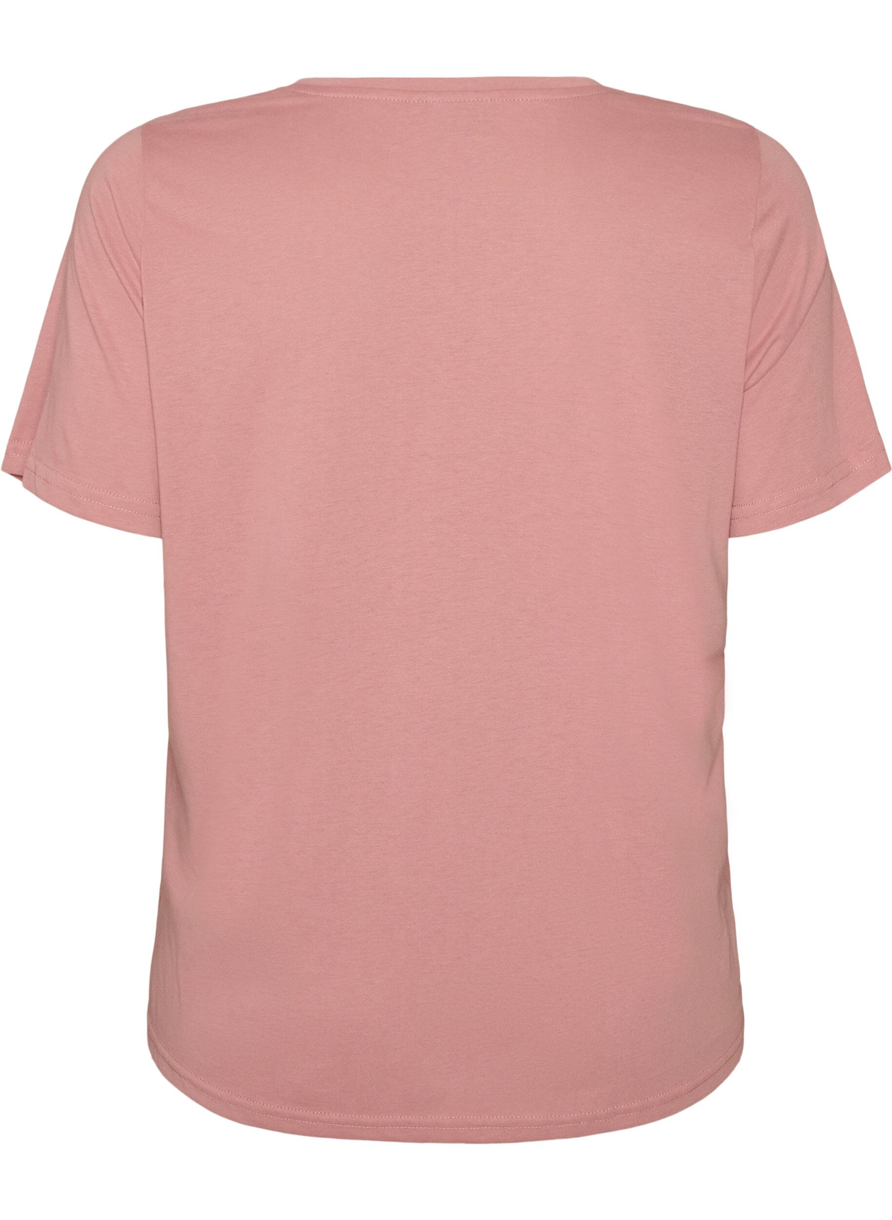 ZizziT-shirt med tryck, Rosa, Packshot image number 1