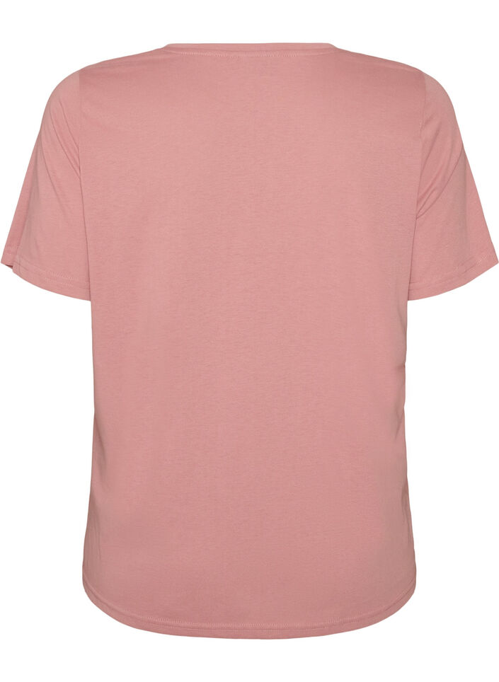 T-shirt med tryck, Rosa, Packshot image number 1
