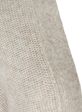Lång stickad cardigan med stora fickor, Pumice Stone Mel, Packshot image number 2