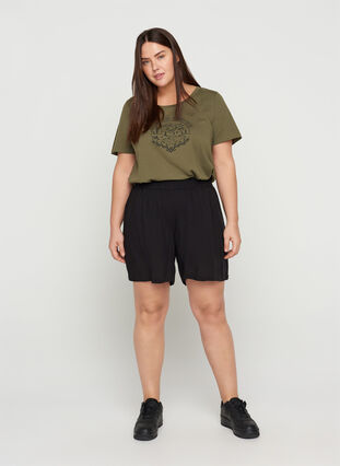 T-shirt med tryck, Ivy Green WONDER, Model image number 2