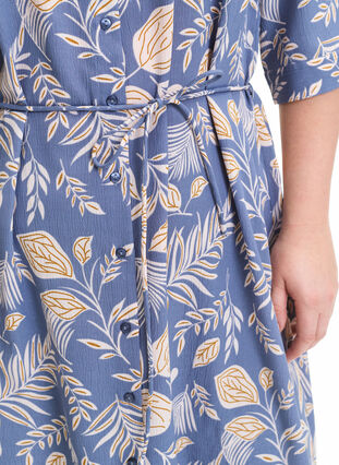 FLASH – Skjortklänning med tryck, Delft AOP, Model image number 2