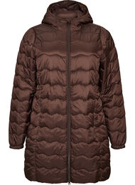 Quiltad jacka, Brun