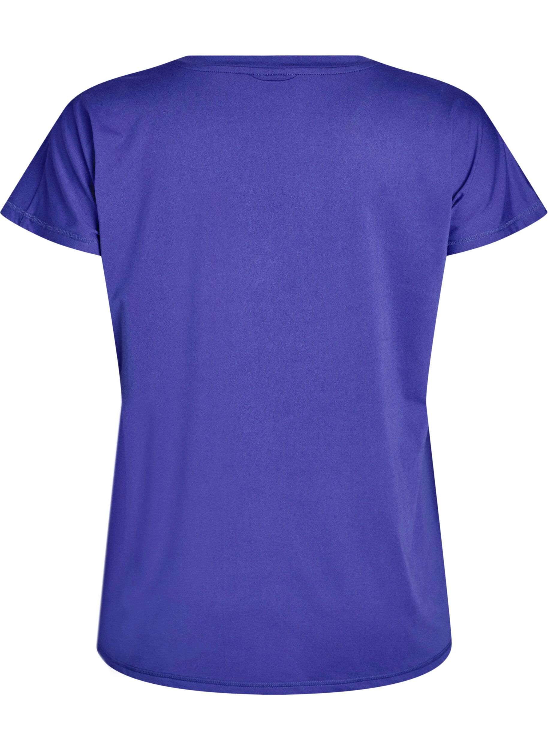 ZizziTr&auml;nings t-shirt med v-ringning och l&ouml;s passform, Lila, Packshot image number 1