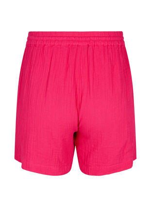 Shorts i bomullsmuslin med fickor, Bright Rose, Packshot image number 1