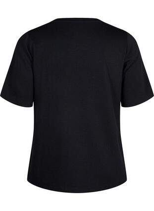 T-shirt i modalblandning, Black, Packshot image number 1