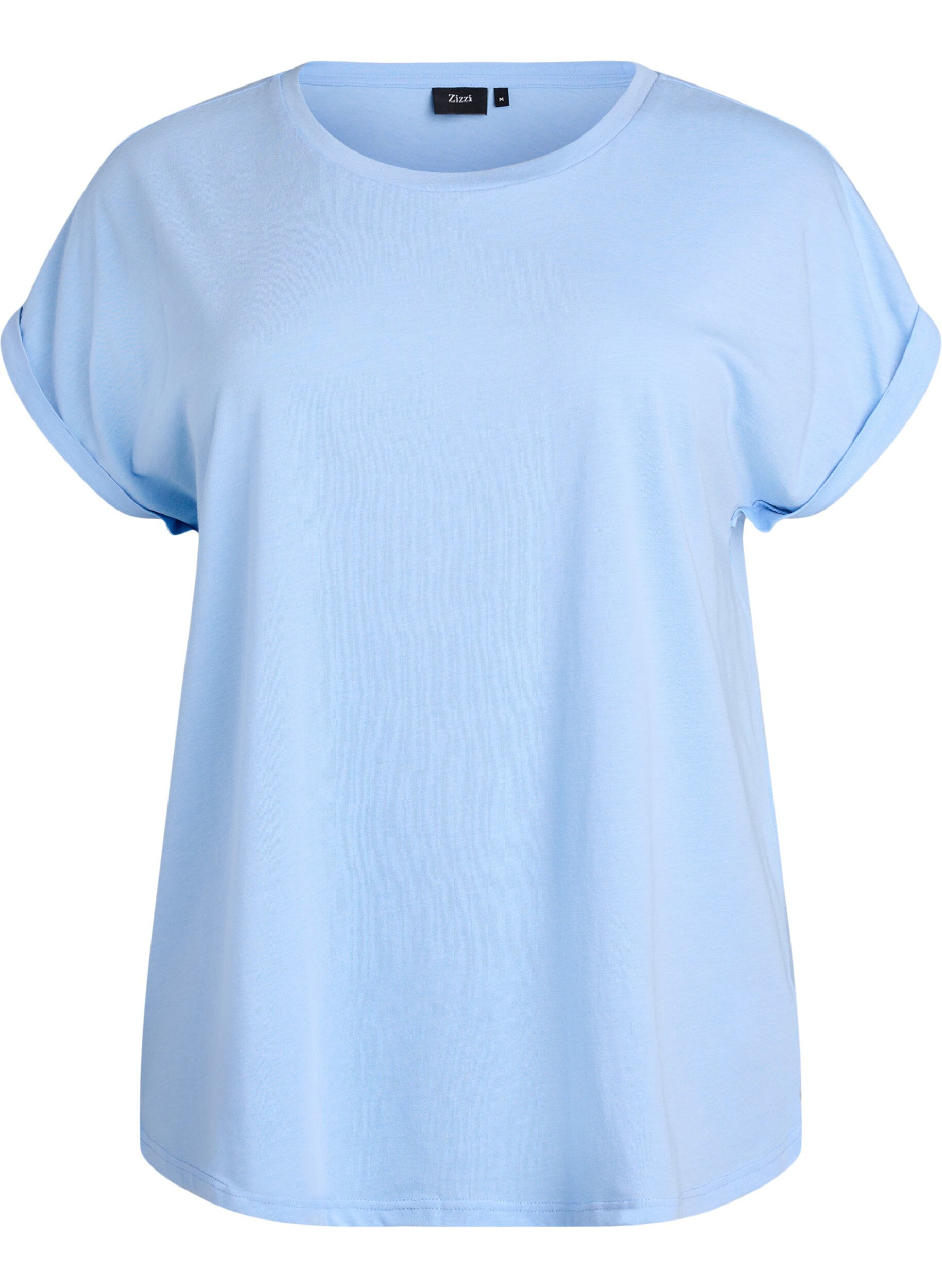 Kort&auml;rmad t-shirt i bomullsblandning