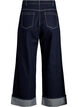 Jeans i bred passform med breda uppvik och kontrasts&ouml;mmar, Bl&aring;, Packshot image number 1
