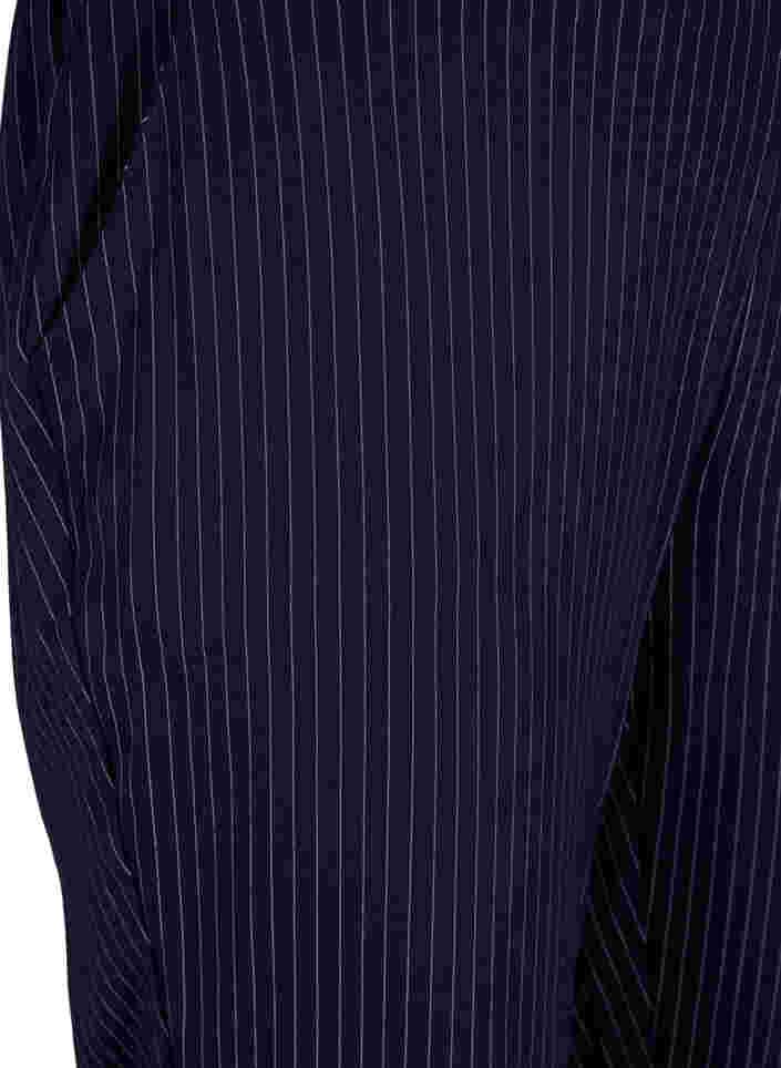 Kritstrecksrandiga byxor med raka ben, Navy Stripe, Packshot image number 2