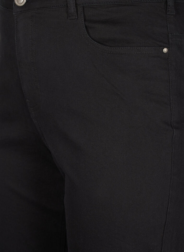Gemma-jeans med hög midja och rak passform, Svart, Packshot image number 2