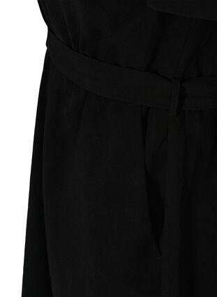 Kortärmad klänning med v-ringning, Black, Packshot image number 3