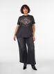 T-shirt i ekologisk bomull med grafiskt tryck, Beige, Model image number 1