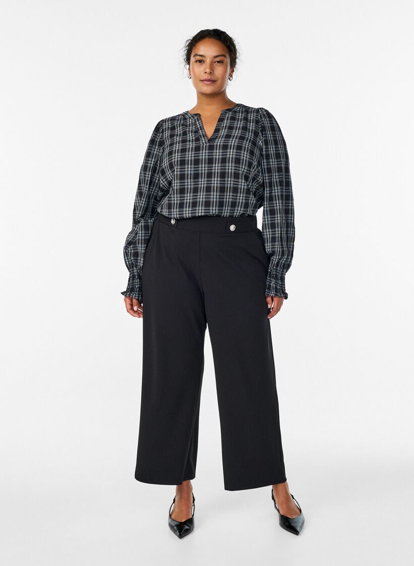 L&ouml;sa byxor med fickor, Svart, Model image number 0