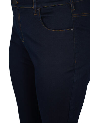 Slim fit Emily jeans med normalhög midja, Unwashed, Packshot image number 2