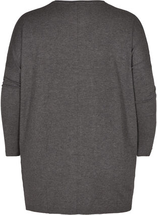 Stickad tröja, Dark Grey Melange, Packshot image number 1
