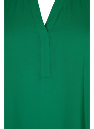 Blus med 3/4-ärmar och v-hals, Jolly Green, Packshot image number 2