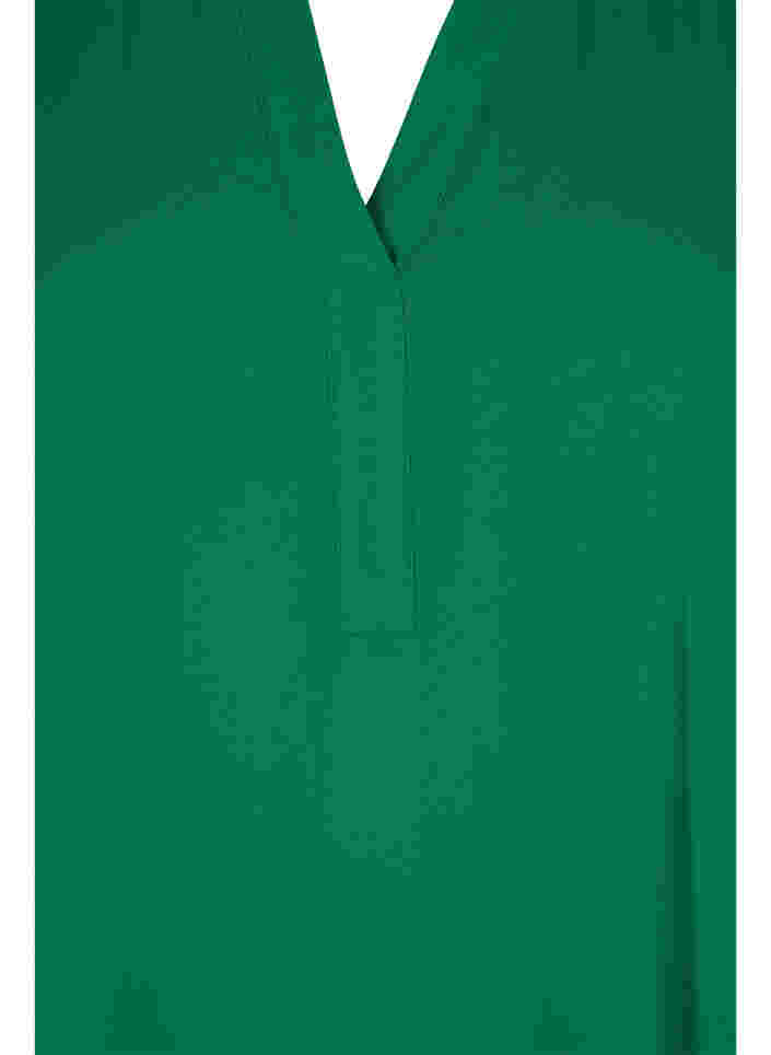 Blus med 3/4-ärmar och v-hals, Jolly Green, Packshot image number 2