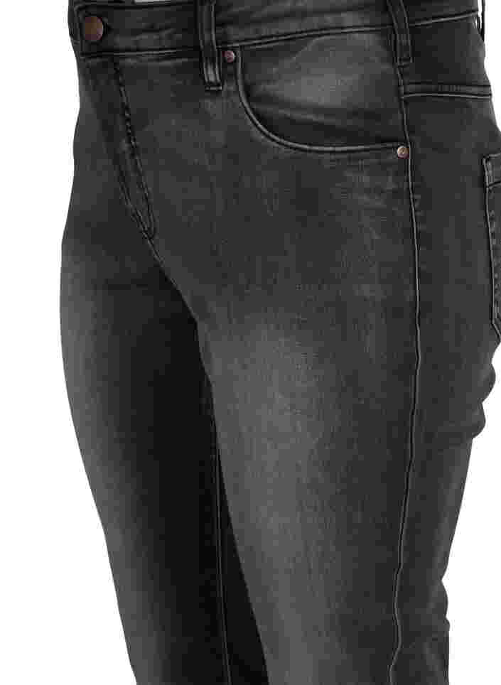 Slim fit Emily jeans med normalhög midja, Dark Grey Denim, Packshot image number 2