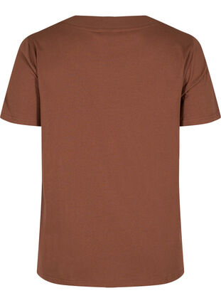 Kortärmad t-shirt med bred ribbad kant vid halsen, Rocky Road, Packshot image number 1