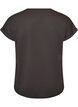 T-shirt med dekorativt tryck framtill, Gr&aring;, Packshot image number 1