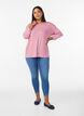 Jerseyblus med 3/4-&auml;rm, Rosa, Model image number 1