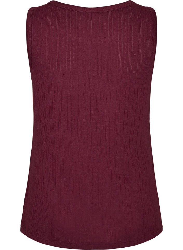 Nattlinne i ekologisk bomull med texturerat m&ouml;nster, M&ouml;rk Bordeaux, Packshot image number 1