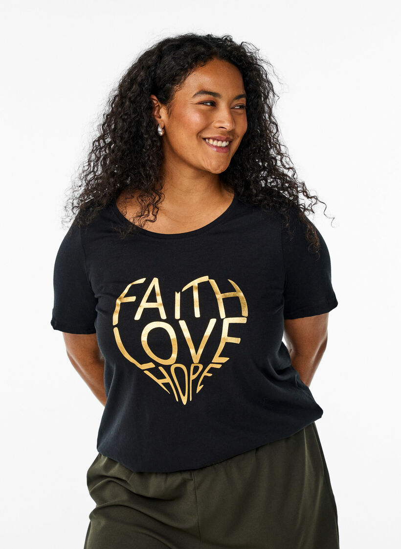 FLASH - T-shirt med tryck, Svart, Model image number 0