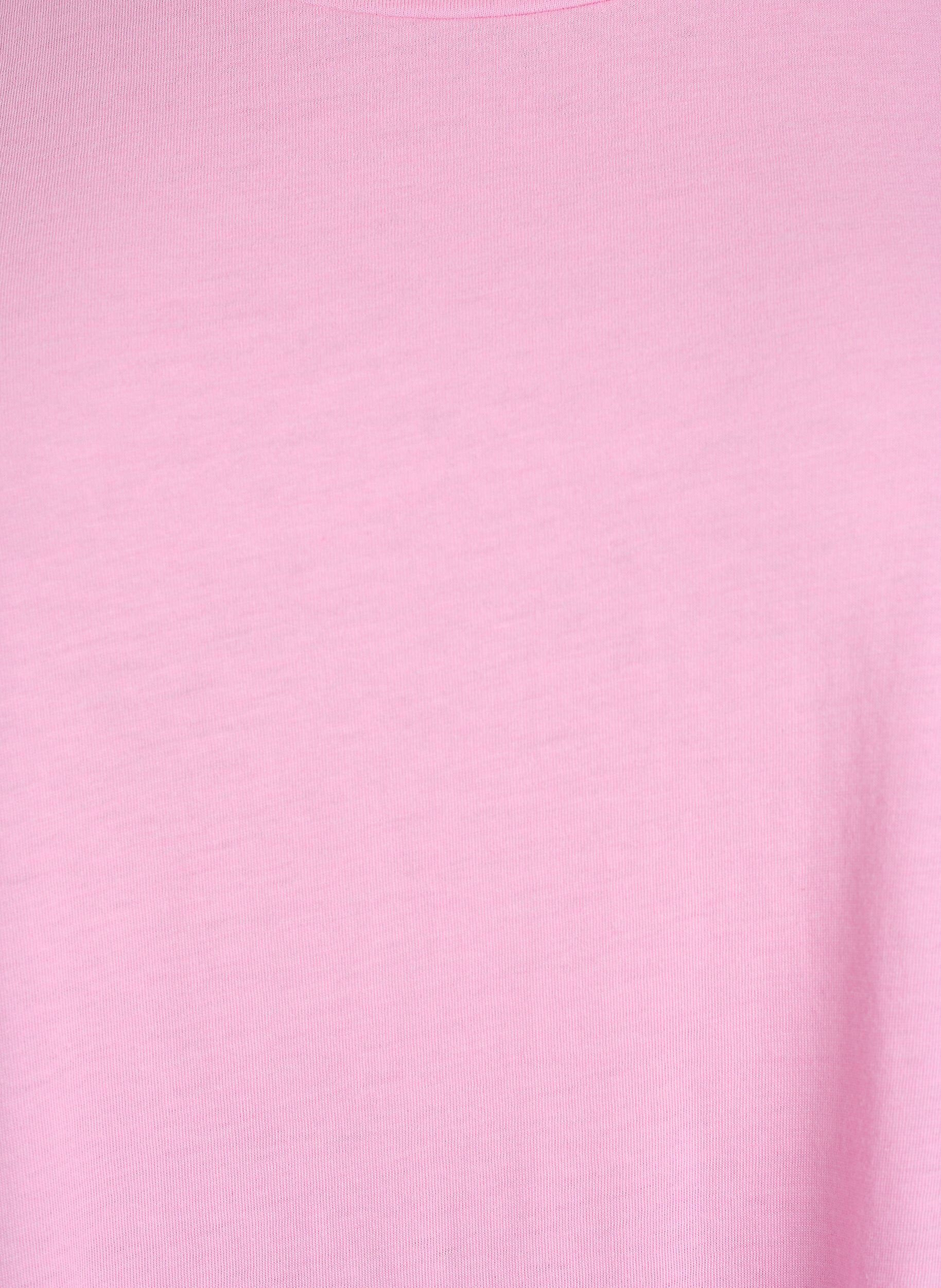 Zizzi 2-pack kort&auml;rmade t-shirtar, Rosa, Packshot image number 2