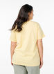 Enkel t-shirt i bomull med rund halsringning, Gul, Model image number 2