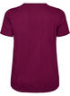 T-shirt i ekologisk bomull med velourtext, Lila, Packshot image number 1