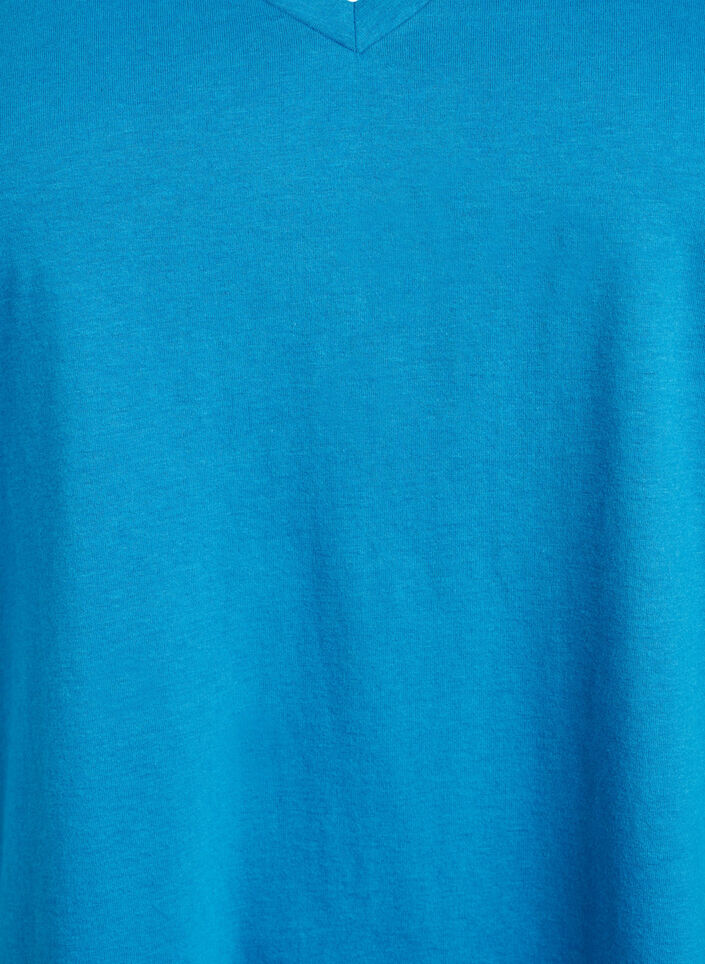 T-shirt med V-ringning, Bl&aring;, Packshot image number 2