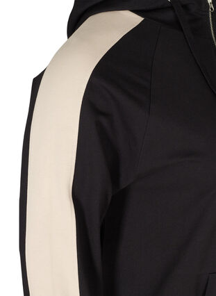 Sweatshirt med huva och ficka, Black, Packshot image number 3