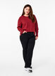 Stickad blus med rund hals, R&ouml;d, Model image number 1