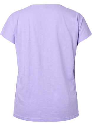 T-shirt i bomull med tryck, Lavender C Leaf, Packshot image number 1