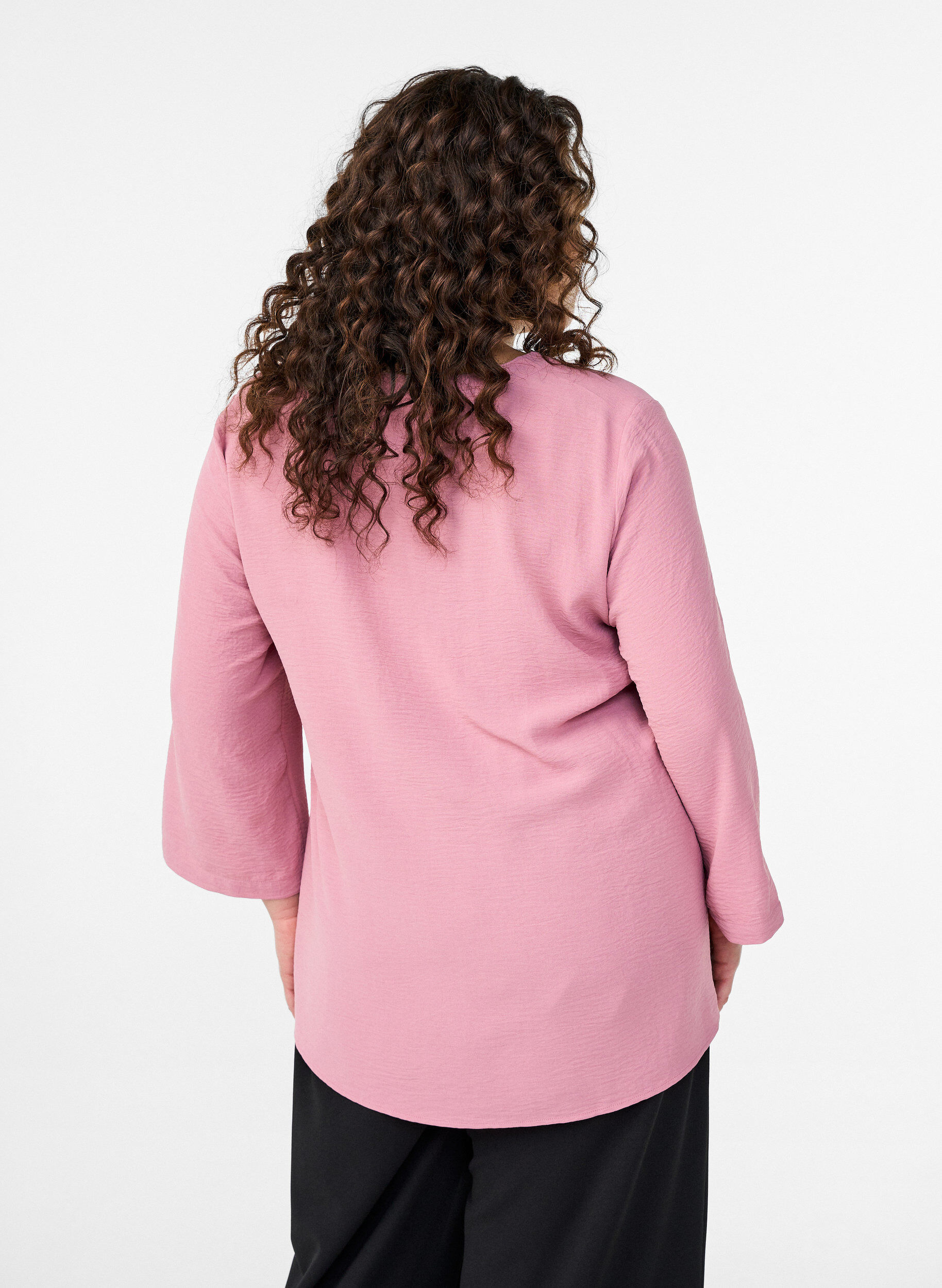 ZizziBlus med 3/4-&auml;rm, Rosa, Model image number 2