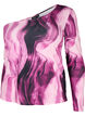 One shoulder-topp med tryck, Raspberry Rose AOP, Packshot image number 0