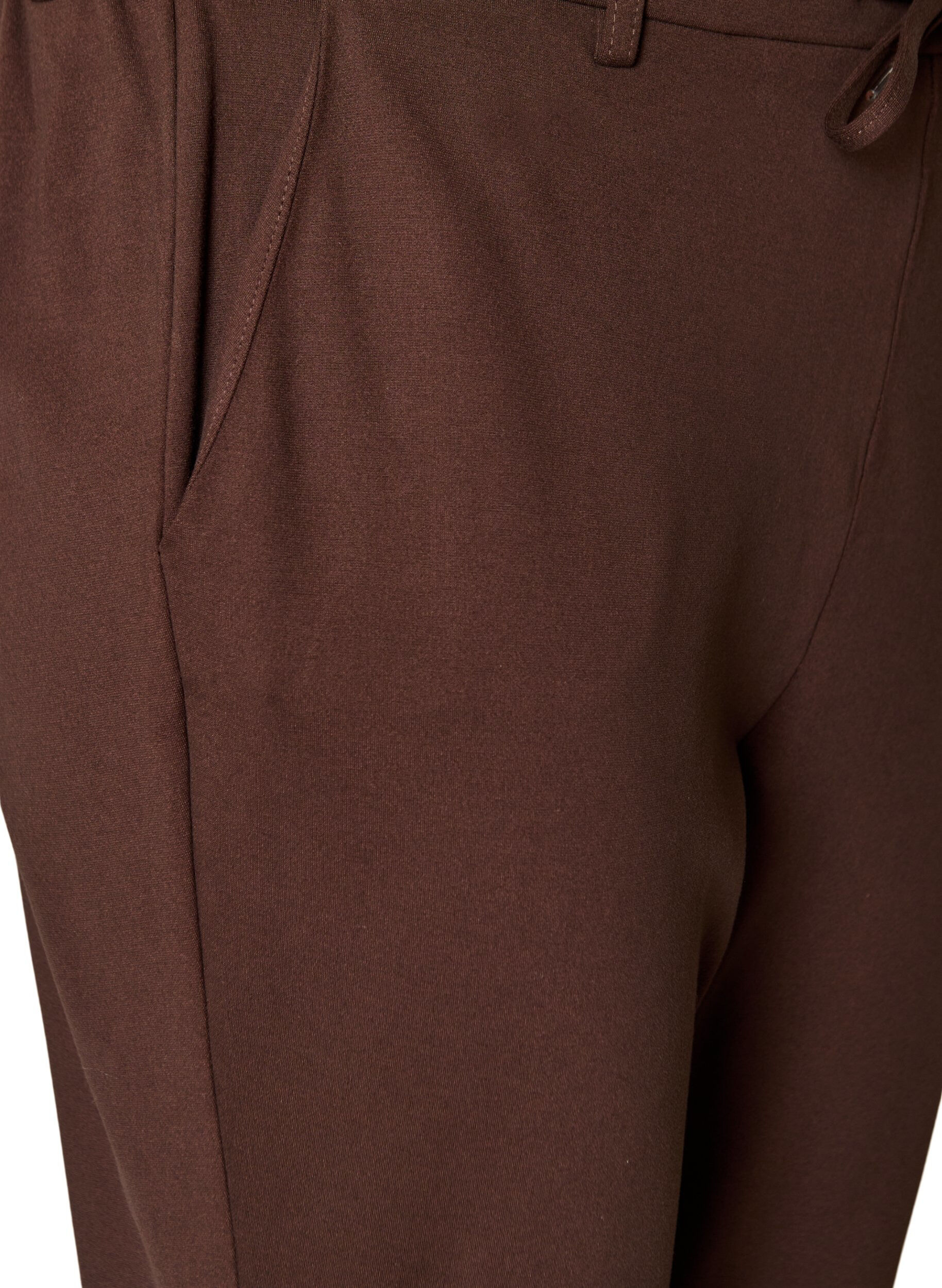 ZizziCroppade Maddison byxor, Brun, Packshot image number 2