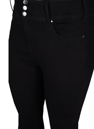 Super slim Bea jeans med extra hög midja, Black, Packshot image number 2