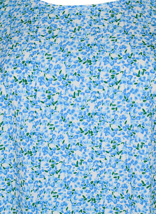Klänning med mönster och korta ärmar, Blue Small Flower, Packshot image number 2